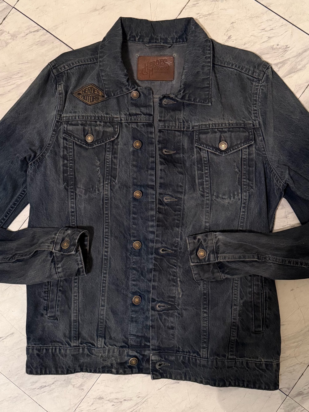Heroes Motors - Denim jacket size Xl fits like M